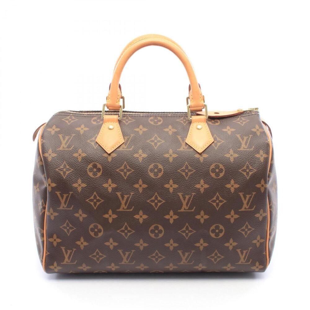 Louis Vuitton Speedy 30 Monogram Handbag, Coated Canvas Leather, Women's, Bro...